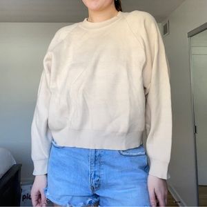 All:Row beige knit sweatshirt
